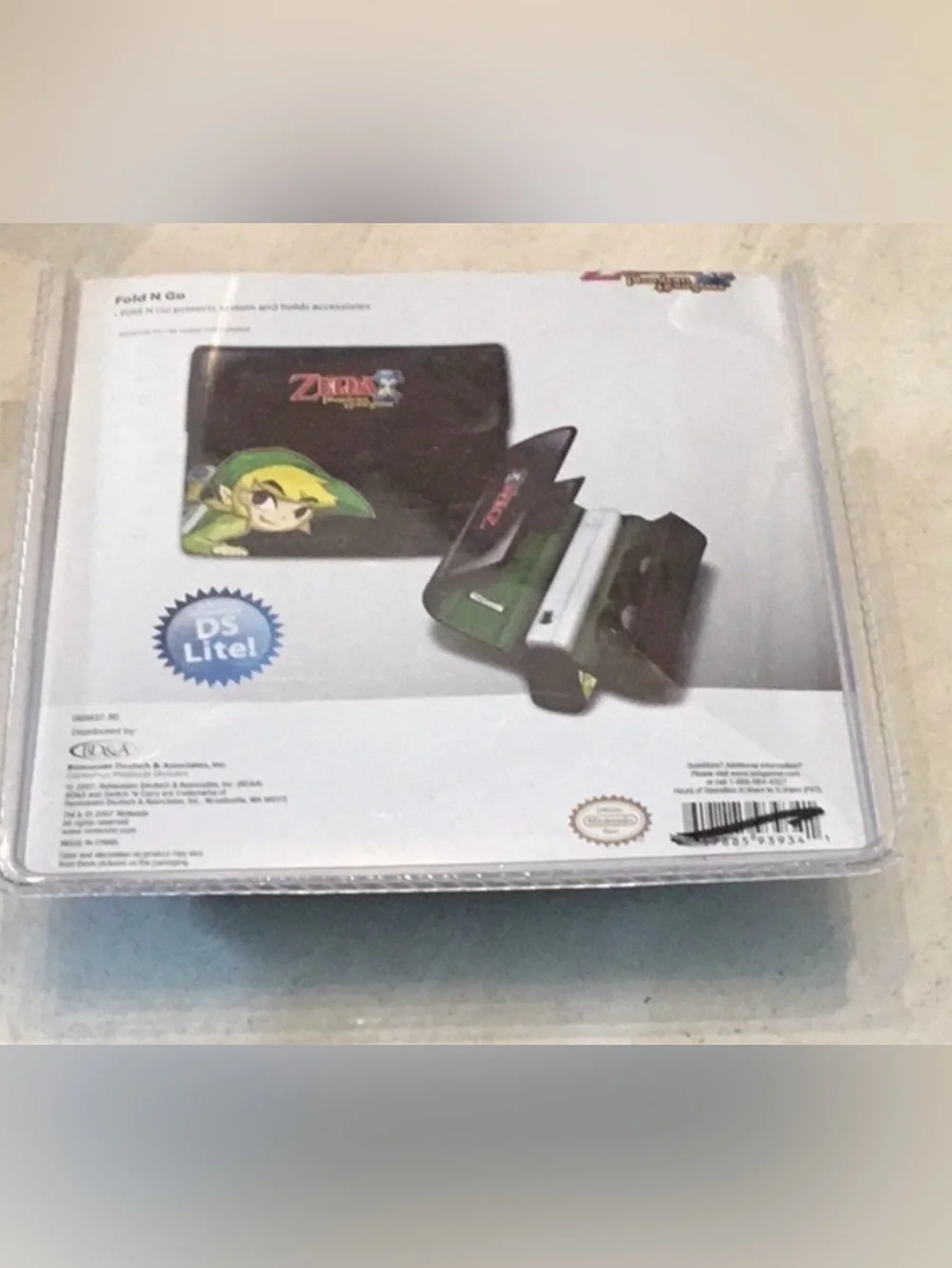 Zelda DS Lite Console Case 2007 Nintendo Hourglass Fold N Go Holder Carry New